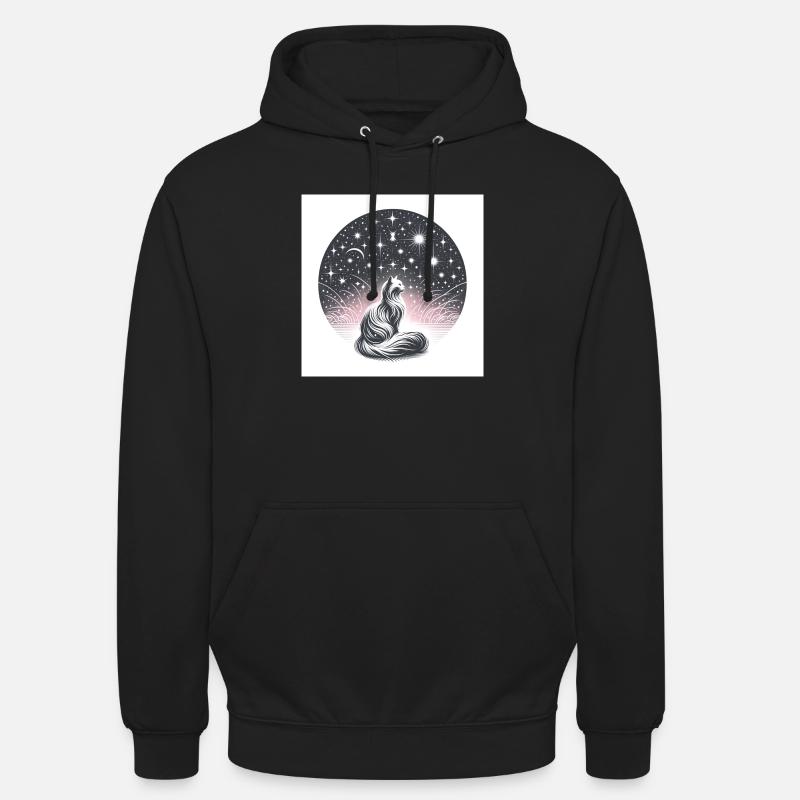 Élégance féline - Sweat-shirt à capuche unisexe - noir