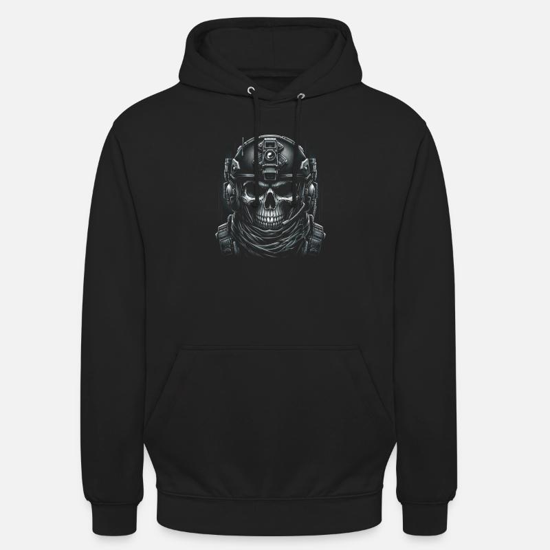 Crâne tactique Commando - Sweat-shirt à capuche unisexe - noir