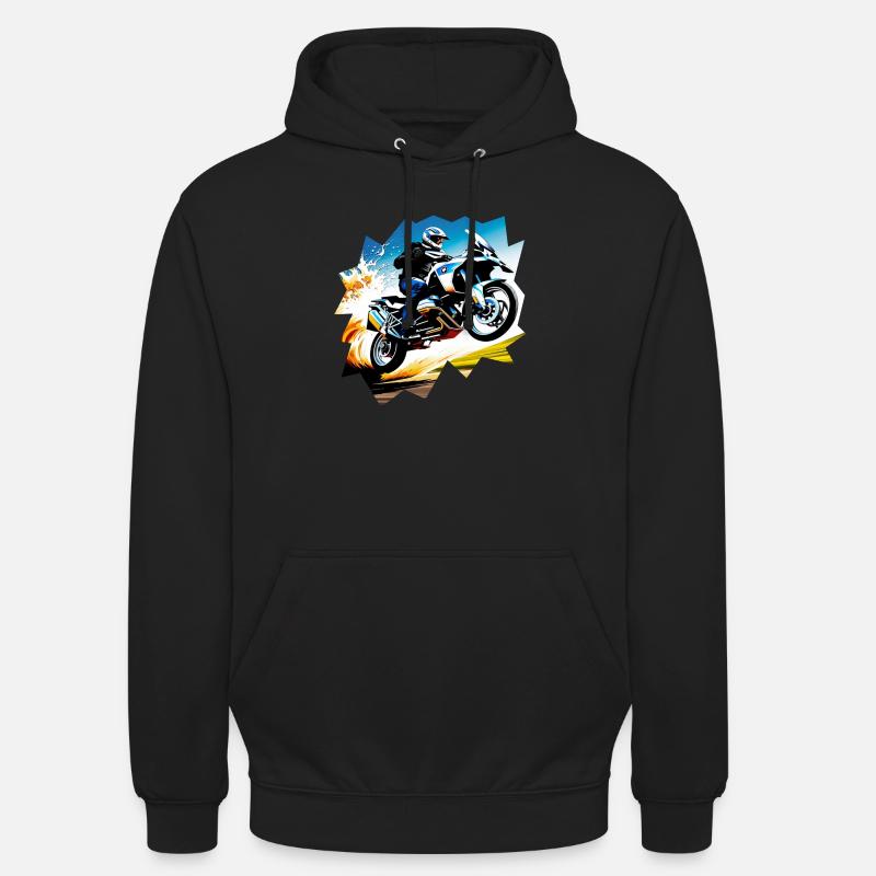 Fliegendes Motorrad - Unisex Hoodie - Schwarz