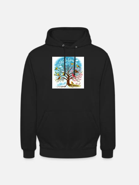 Hello Spring - Unisex Hoodie - black