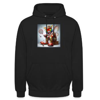 Clown - Unisex Hoodie - Schwarz - Vorne - Alina (178cm) & Michal (187cm)