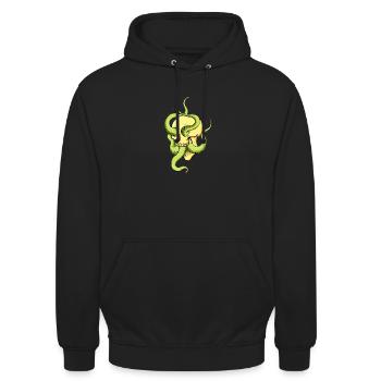 Crâne à tentacules - Sweat-shirt à capuche unisexe - noir - Devant - Alina (178cm) & Michal (187cm)