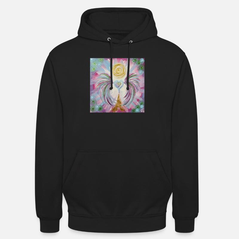 Herzengel Lichtleben - Unisex Hoodie - Schwarz