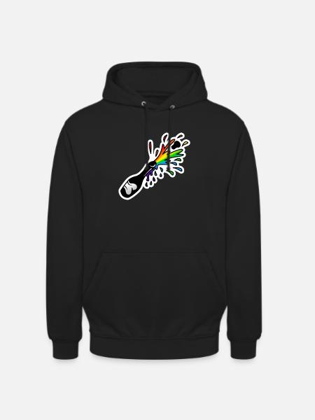 Bottle Bottle : Sticky Queer Pride - Unisex Hoodie - black