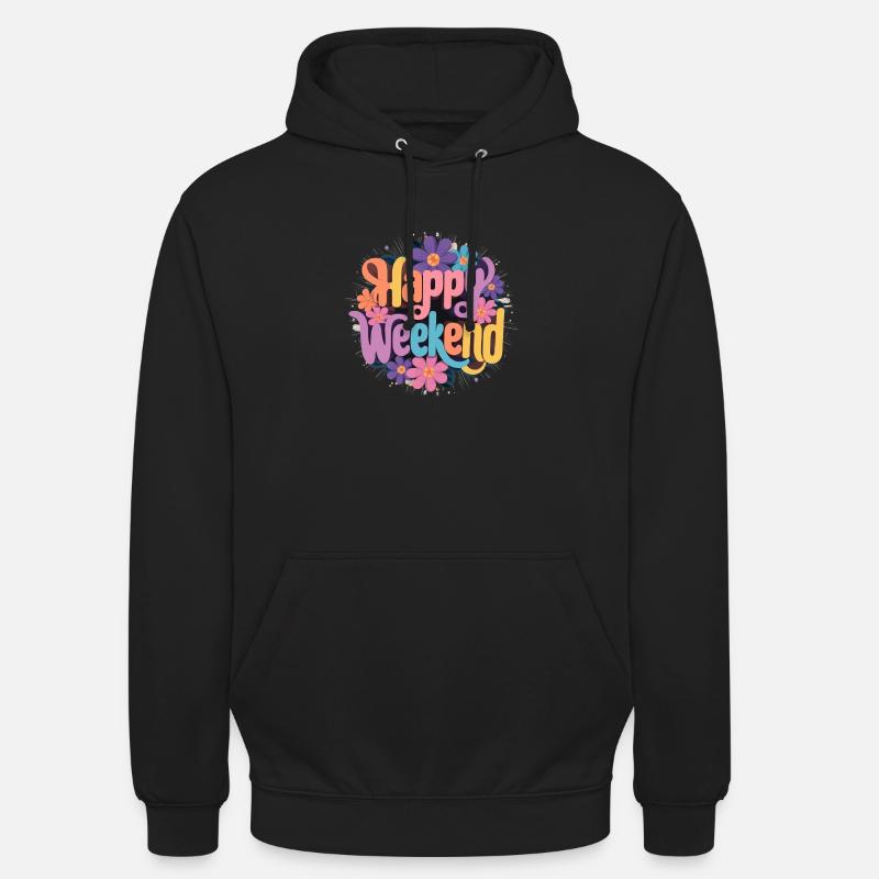 Bon week-end - Sweat-shirt à capuche unisexe - noir