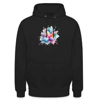 splash drop liquid abstract background water wave - Unisex Hoodie - black - Front - Alina (178cm) & Michal (187cm)