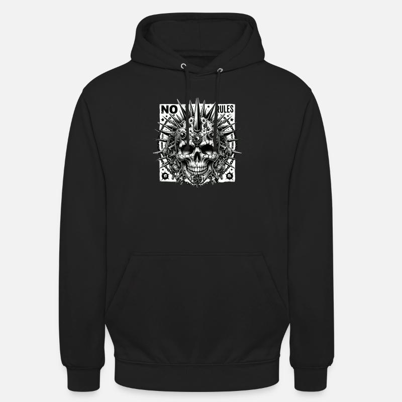 Punkskull PAS DE RÈGLES - Sweat-shirt à capuche unisexe - noir