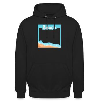 Dream beach in a setting - Unisex Hoodie - black - Front - Alina (178cm) & Michal (187cm)