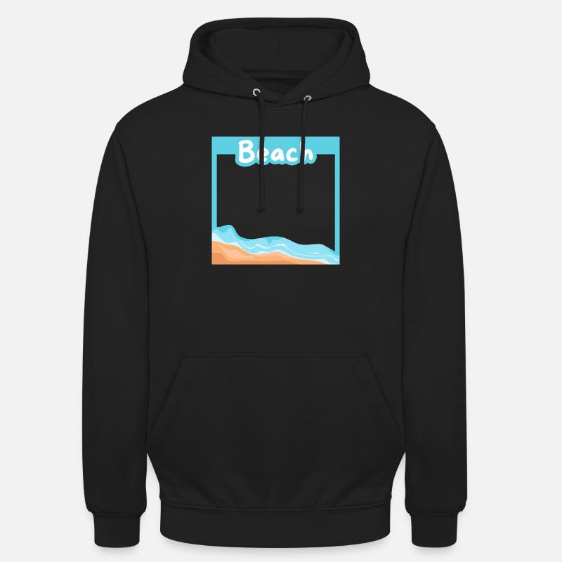 Plage de rêve dans un cadre - Sweat-shirt à capuche unisexe - noir