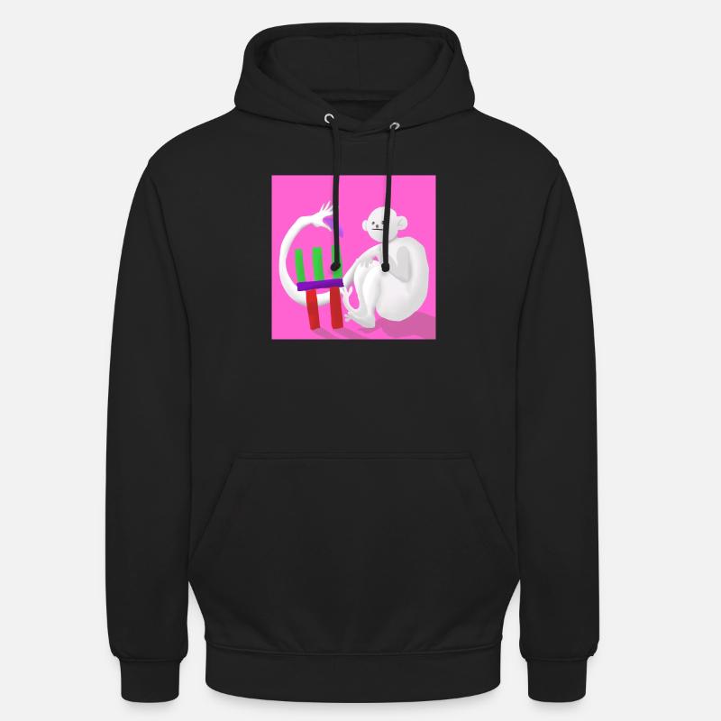Silly man with building blocks - Unisex Hoodie - black