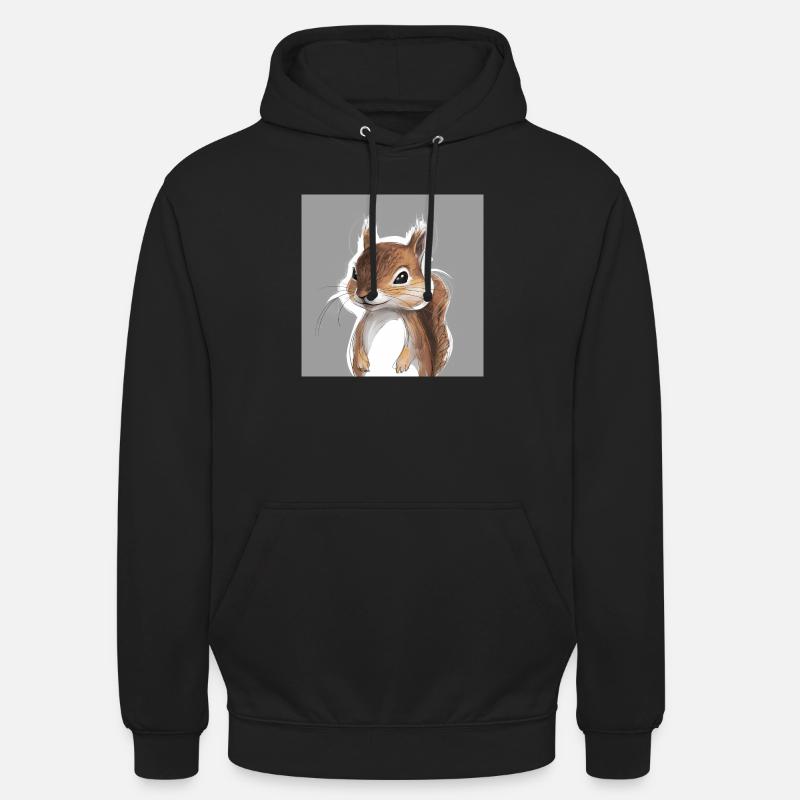 Écureuil - Sweat-shirt à capuche unisexe - noir