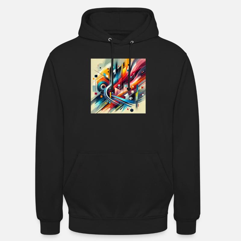 Lebendige Harmonie - Abstraktes Gemälde - Unisex Hoodie - Schwarz