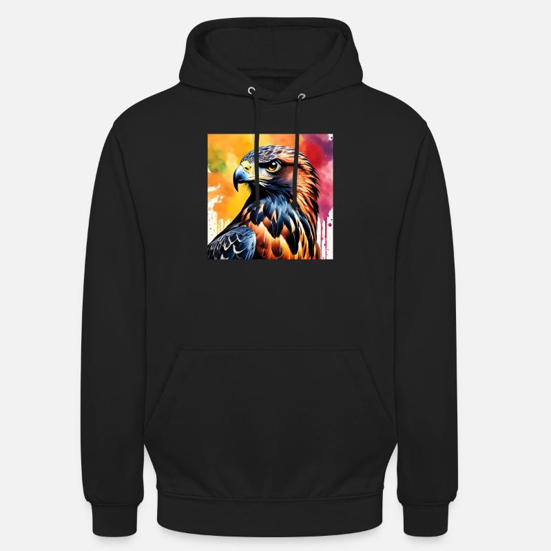 Faucon - Sweat-shirt à capuche unisexe - noir