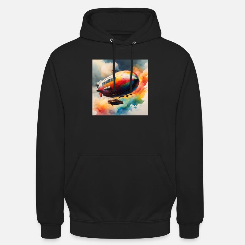 Couleur Zeppelin - Sweat-shirt à capuche unisexe - noir