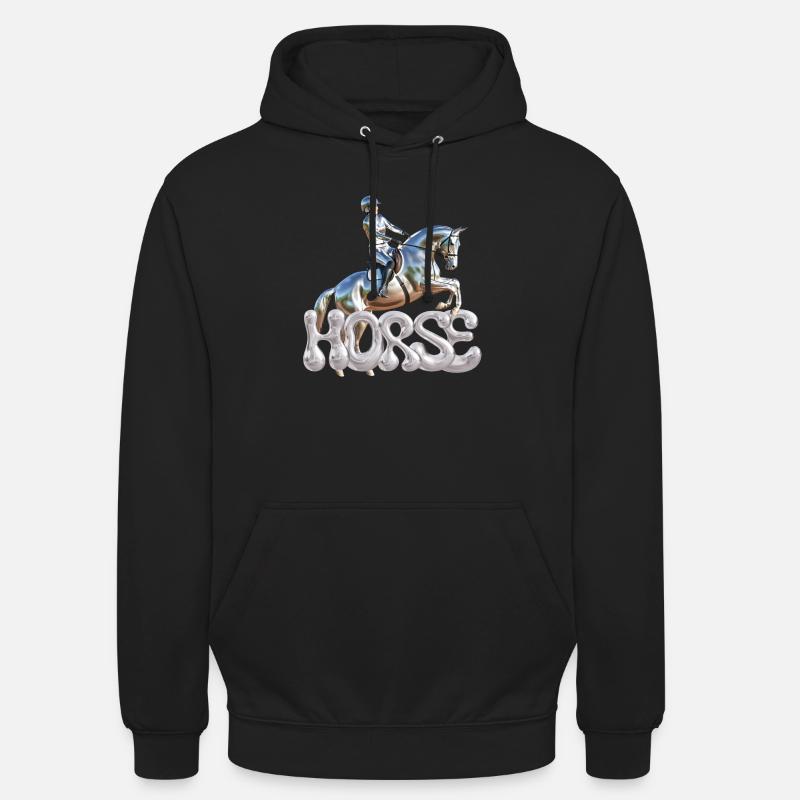 Springreiterin Chrom 2 - Unisex Hoodie - Schwarz