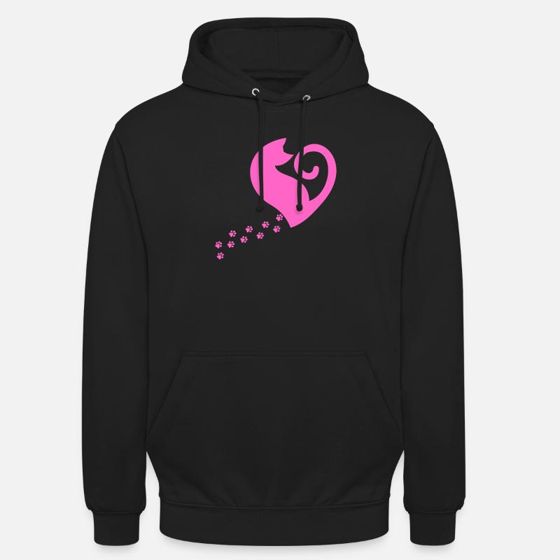Cat Day pink - Unisex Hoodie - Schwarz