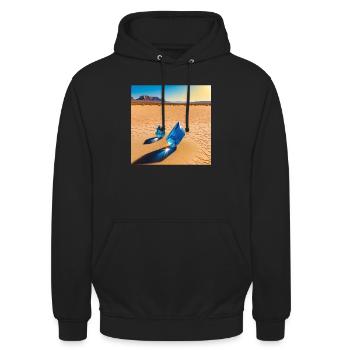 Blaue Kristalle - Unisex Hoodie - Schwarz - Vorne - Alina (178cm) & Michal (187cm)