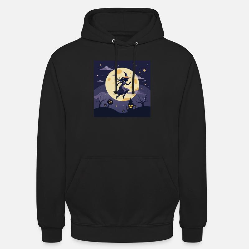 Witch in magical moonlight - Unisex Hoodie - black