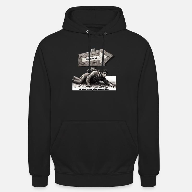 Vite le weekend ! - Sweat-shirt à capuche unisexe - noir