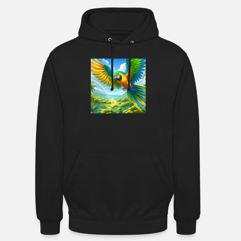 Papagei - Unisex Hoodie - Schwarz