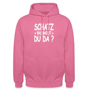 Schatz - Unisex Hoodie - Pink - Vorne - Alina (178cm) & Michal (187cm)