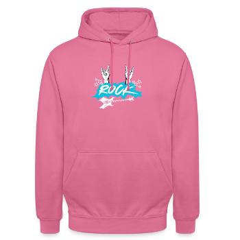 ROCK - Unisex Hoodie - Pink - Vorne - Alina (178cm) & Michal (187cm)