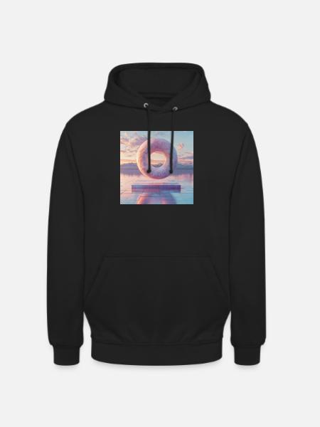 3D Levitating Donut - Unisex Hoodie - black