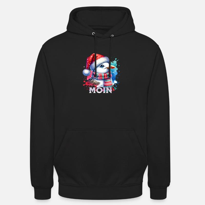 Moin Möwe Weihnachten - Unisex Hoodie - Schwarz