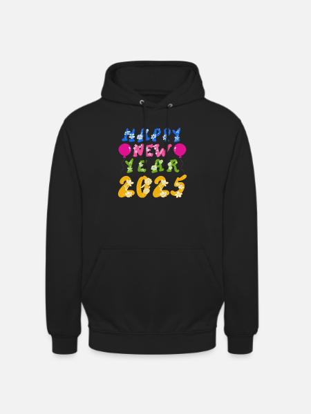 Happy New Year 2025 - Unisex Hoodie - black