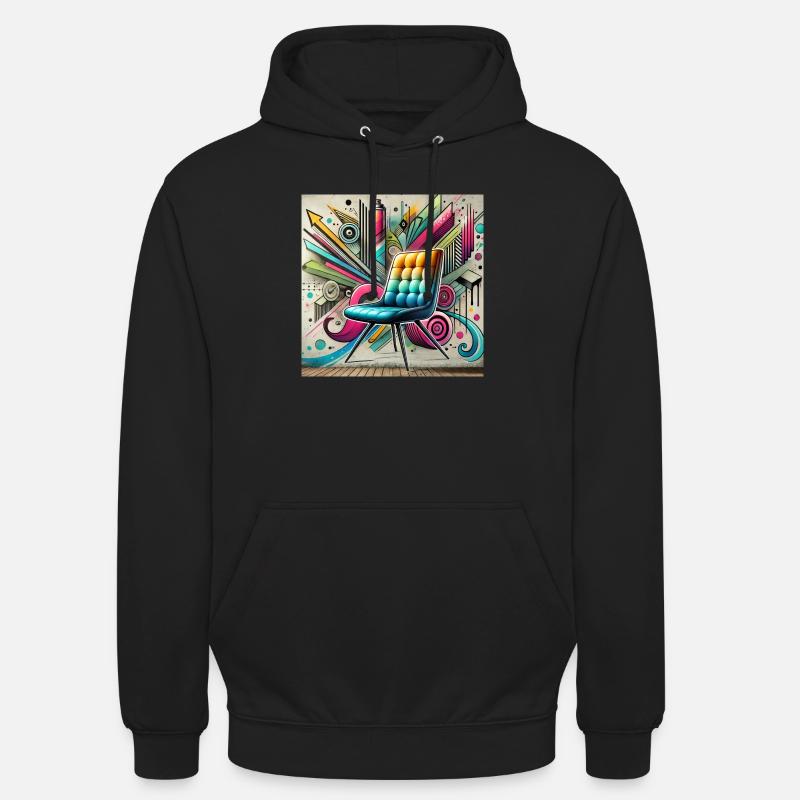 Chaise Graffiti Vendeur de meubles - Sweat-shirt à capuche unisexe - noir