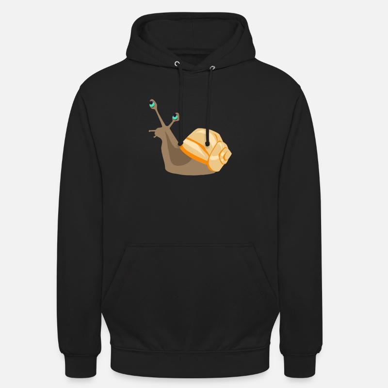 Orange escargot - Sweat-shirt à capuche unisexe - noir