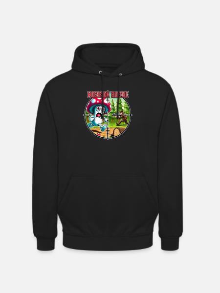 mushroom hunting - Sweat-shirt à capuche unisexe - noir
