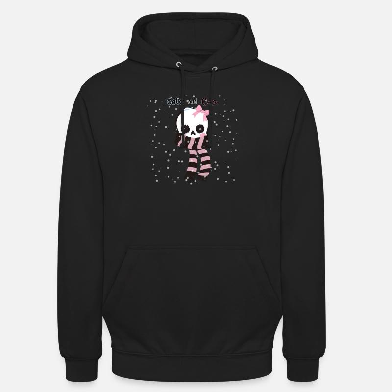 Froid et mignon - Sweat-shirt à capuche unisexe - noir