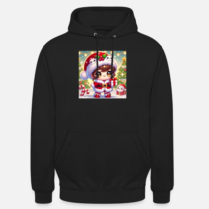 Kawai Weihnachtskleidung - Unisex Hoodie - Schwarz