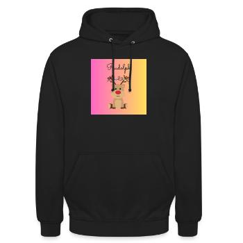 Rudolph - Sweat-shirt à capuche unisexe - noir - Devant - Alina (178cm) & Michal (187cm)