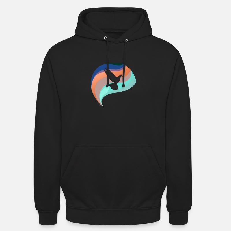 Tauben - Unisex Hoodie - Schwarz