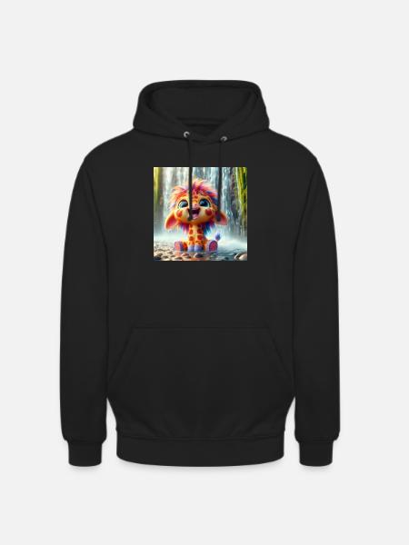 Giraffe Waterfall - Unisex Hoodie - black