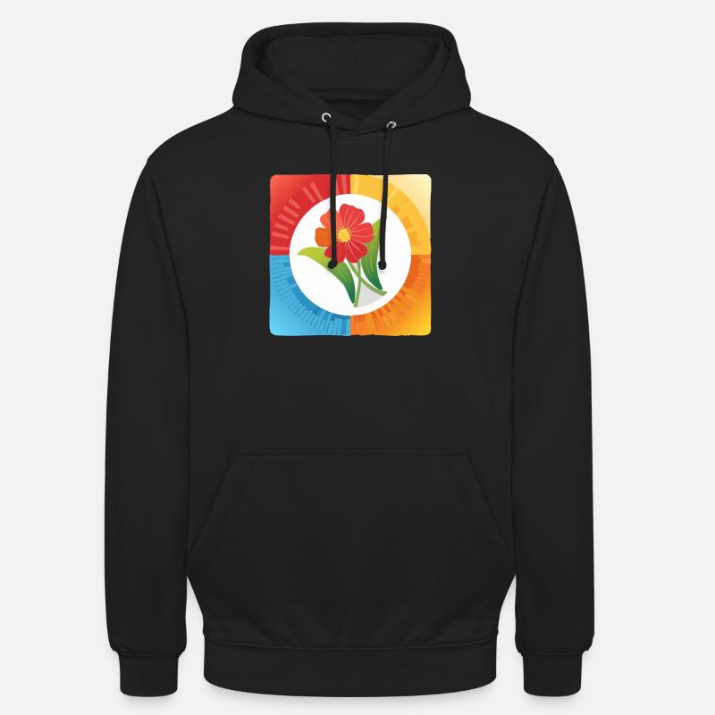 One Flower Peace - Unisex Hoodie - Schwarz