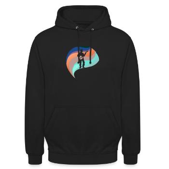 Musique country - Sweat-shirt à capuche unisexe - noir - Devant - Alina (178cm) & Michal (187cm)