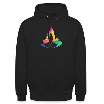 Ninja Judo - Unisex Hoodie - black - Front - Alina (178cm) & Michal (187cm)
