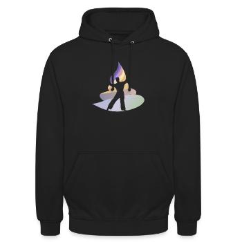 Danse Sport Danse Moderne - Sweat-shirt à capuche unisexe - noir - Devant - Alina (178cm) & Michal (187cm)