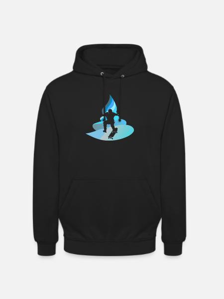 Skateboard Boarder - Unisex Hoodie - black