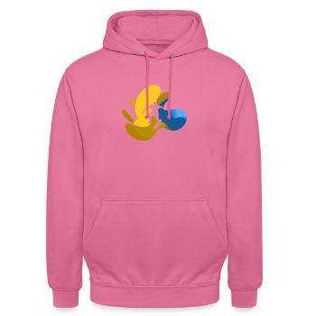 Skater Longboard - Unisex Hoodie - Pink - Vorne - Alina (178cm) & Michal (187cm)