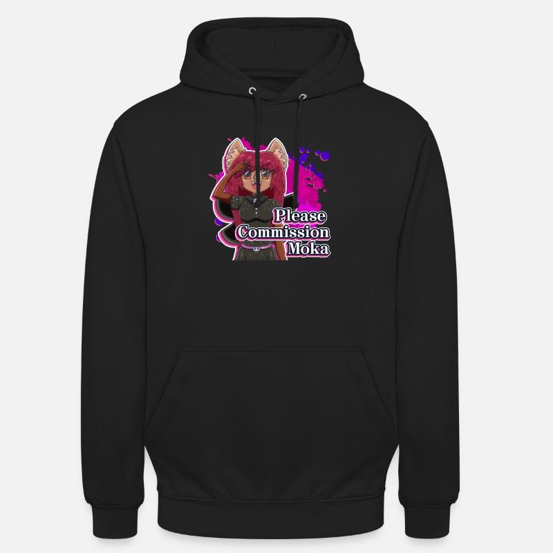 Please Commission Moka - Unisex Hoodie - black