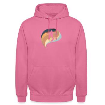 Longboard Boarder Kickflip - Unisex Hoodie - pink - Front - Alina (178cm) & Michal (187cm)