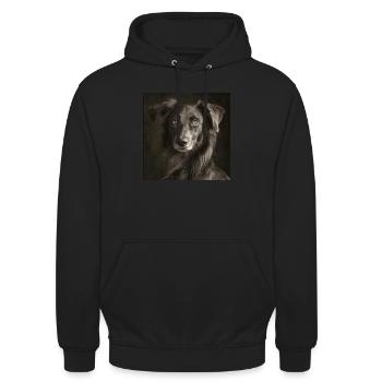 Black Animals - Cute Dog - Unisex Hoodie - Schwarz - Vorne - Alina (178cm) & Michal (187cm)