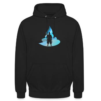 Samurai Ninja - Unisex Hoodie - black - Front - Alina (178cm) & Michal (187cm)
