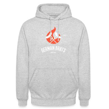 BBQ_German_Brats_one - Unisex Hoodie - light heather grey - Front - Alina (178cm) & Michal (187cm)