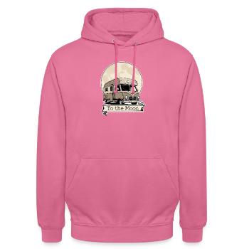 Vers la Lune - Sweat-shirt à capuche unisexe - rose - Devant - Alina (178cm) & Michal (187cm)