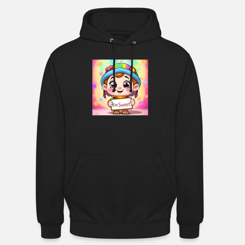 Doux E - Sweat-shirt à capuche unisexe - noir